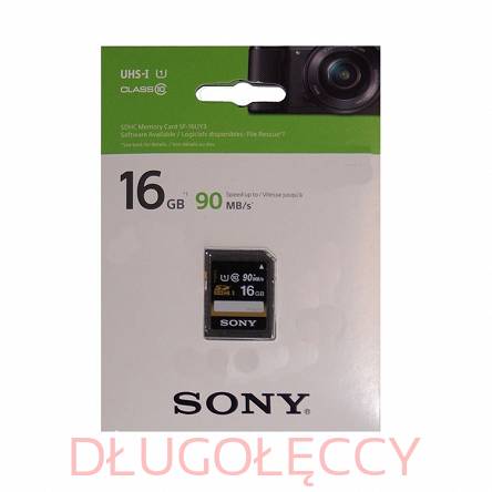 SONY karta pamięci SD SDHC UHS-I klasa10 16GB do 90MB/s