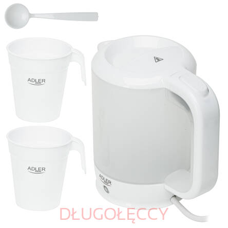 Adler AD 1381 Czajnik elektryczny plastikowy turystyczny 0,5 L 