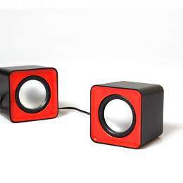 MEDIA-TECH Głośniki stereo 6W zasilane z portu USB czerwone