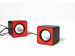 MEDIA-TECH Głośniki stereo 6W zasilane z portu USB czerwone