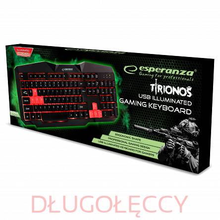 ESPERANZA KLAWIATURA PRZEWOD. GAMING LED USB TIRIONS CZERWONA