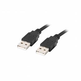 LANBERG kabel USB-A(M)->USB-A(M) 2.0 1m czarny