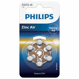 Bateria słuchowa PHILIPS 312 PR41 1.4V blister 6szt