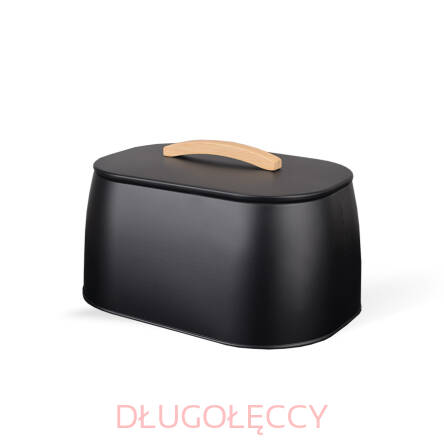 Chlebak Maestro MR-1675-BLACK czarny stalowy pojemnik na pieczywo