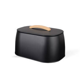 Chlebak Maestro MR-1675-BLACK czarny stalowy pojemnik na pieczywo