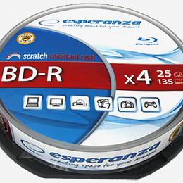 ESPERANZA BD-R Blu-Ray 25GB x4 cake 10