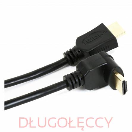 OMEGA kabel  HDMI v.1.4 1.5M kątowy czarny