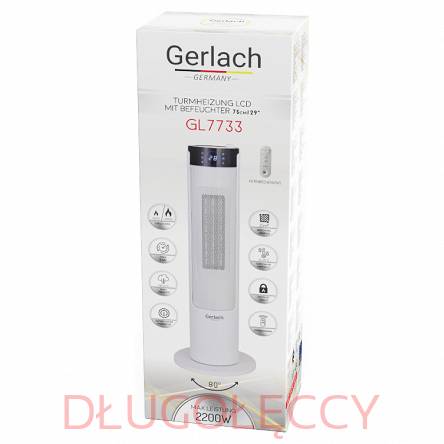 Gerlach GL7733 Grzejnik kolumnowy LCD z nawilżaczem 75cm / 29