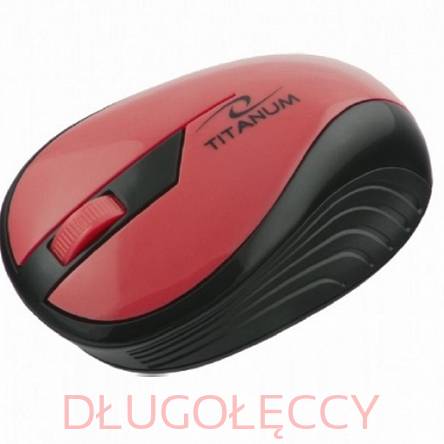 Titanum Mysz Bezprzewodowa TM-114 czerwona