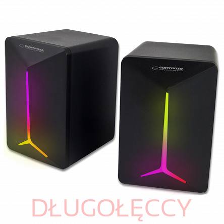 ESPERANZA GŁOŚNIKI 2.0 USB LED RAINBOW FREVO