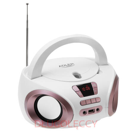 Adler AD1181 Boombox CD-MP3, USB, Radio białe
