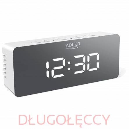 Adler AD 1189W zegarek Budzik LED biały