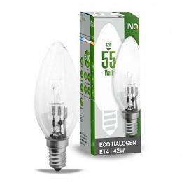 INQ E14 B35 42W (55W) 630lm 230V 2800K żarówka halogenowa